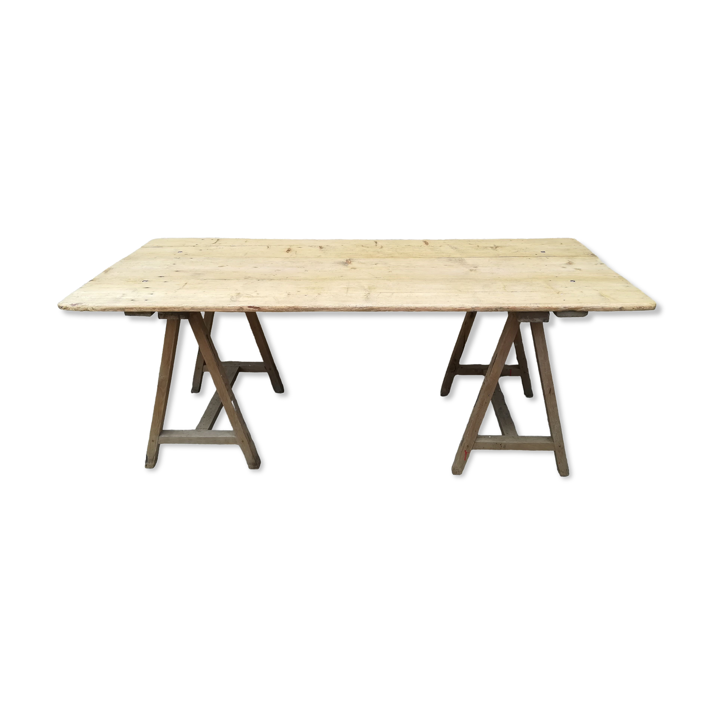 Farm table on trestles