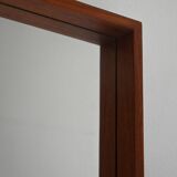 Miroir mural minimaliste scandinave des années 1970 en teck