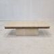 Table basse italienne en travertin et granit