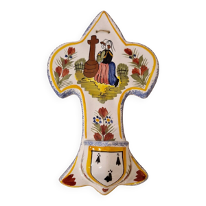 Bénitier faïence de