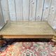 English Victorian coffee table - Brass turned legs - Patterned top