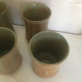 Pichet et ses verres en grès vintage