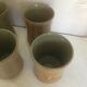 Jug and its vintage stoneware glasses