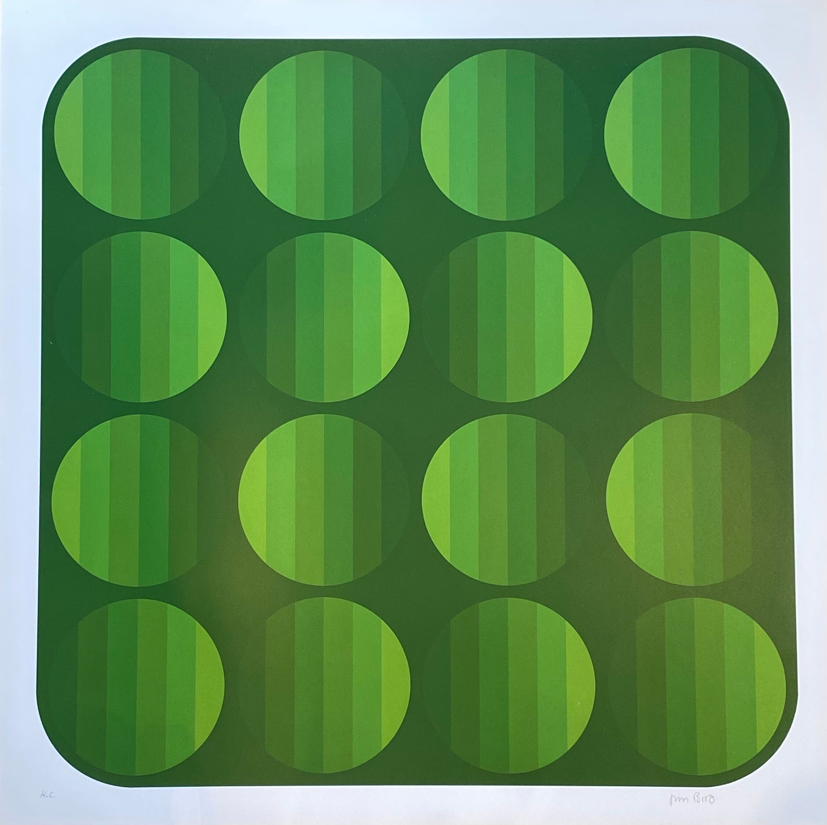 Poster - Photolithography Jim Bird tribute to Vasarely