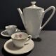Pouring coffee service and two cups Lunéville KG mid-twentieth