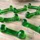 7 porte couteaux verre de Biot