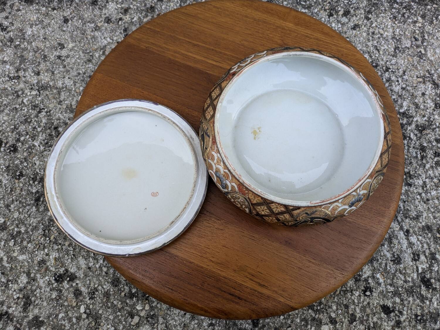 Ceramic Candy Jar, Vintage Japanese, Satsuma