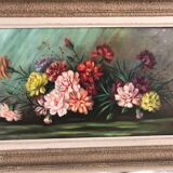 Old oil on panel still life signed