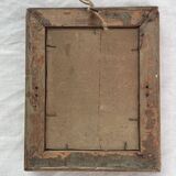 Portrait, photographie, ambrotype, peint à la main, XIXème, signé EV, daté 1881, verre bombé