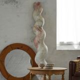 Grand antique Italian sculptural pedestal from the 18th century in twisted barley wood.