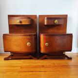 Pair of Art Deco bedside tables 1940