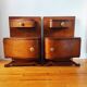 Pair of Art Deco bedside tables 1940