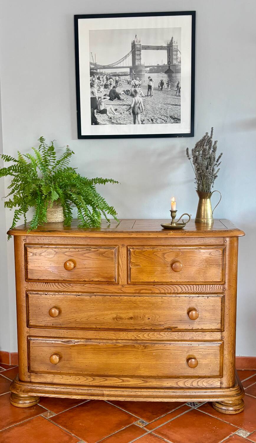 Commode vintage à pine massif