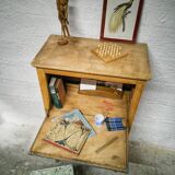 Vintage blue secretary and raw wood