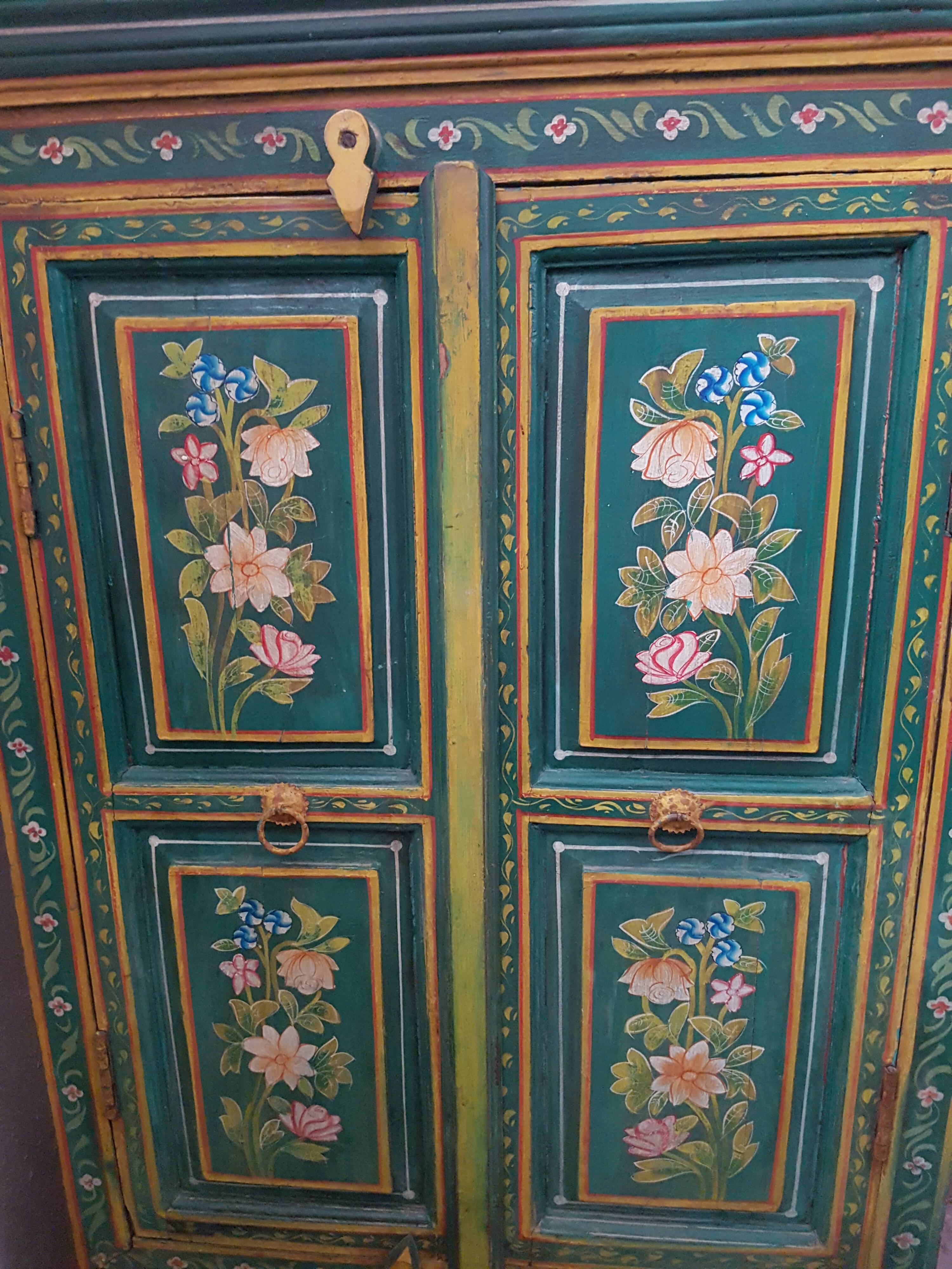 Indian painted cabinet
