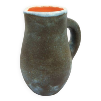 Blue ceramic pitcher Les 2 Potiers (Michelle and Jacques SERRES)