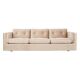 Sofa BERGEN en velours beige, design scandinave