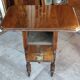 Old bedside table with drop flaps furniture louis xvi style/19th century