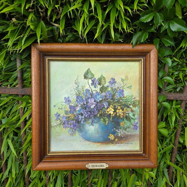 Huile de toile bouquet