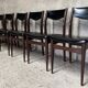 Series Set of 6 vintage Scandinavian rosewood chairs from the 1960s