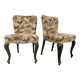 Paire de fauteuils de chambre en noyer et tissu, 1960