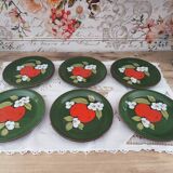 Set of 6 vintage Zeller Keramik dessert plates Eden model