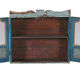 Blue wood wall display case