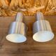 Pair of swivel brushed metal sconces