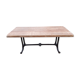 Industrial table cast iron feet and solid wood