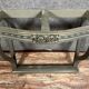Curved console table from the Napoleon III period in lacquered wood circa 1880
