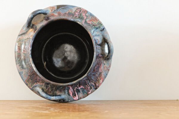 Vase en grés de Puisaye, signé Alfred Lebret