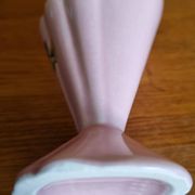 Petit vase rose forme drapée vintage
