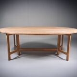 Table à manger en pin cérusé. Ollé Pira. Suède années 1960