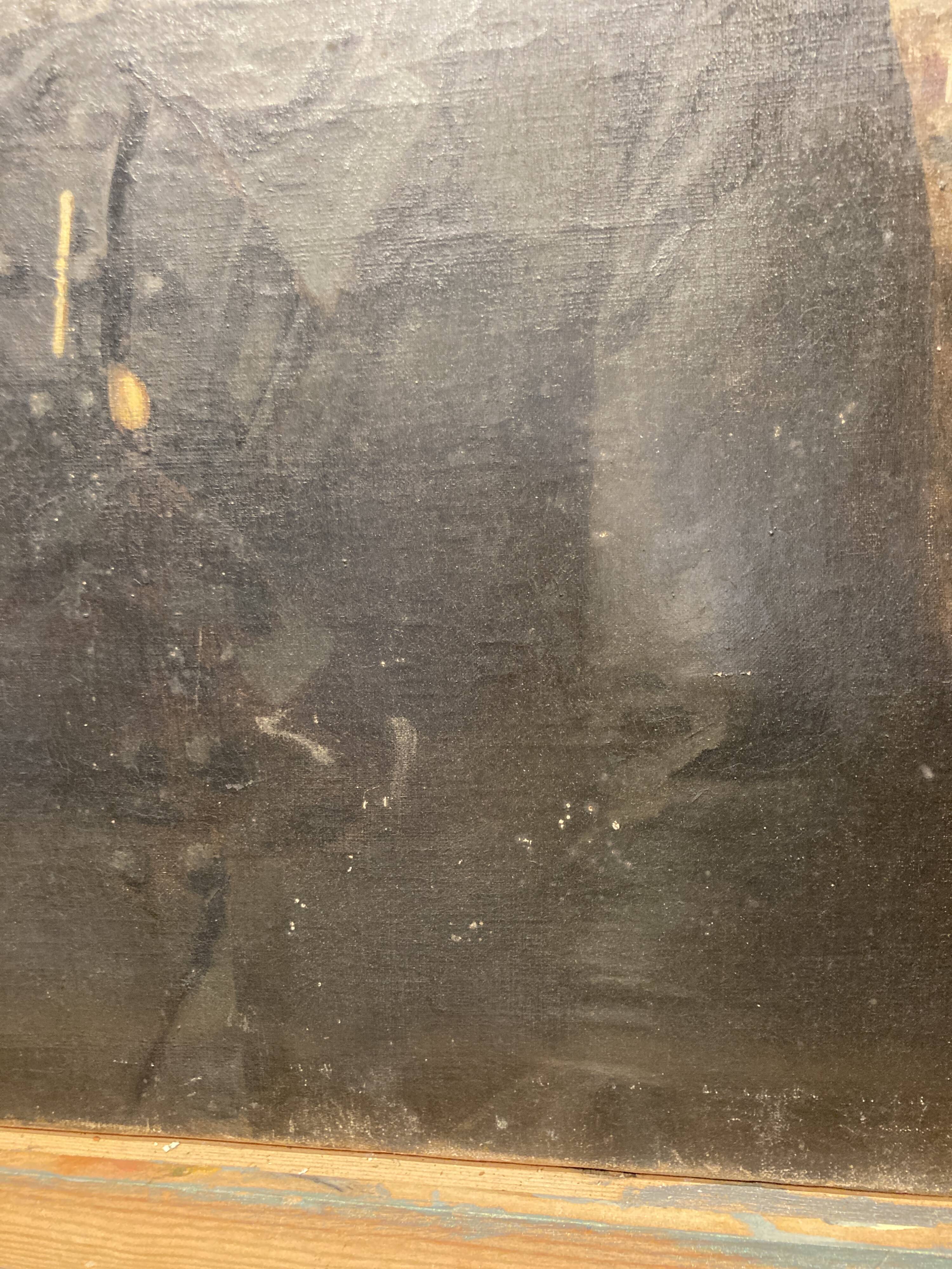 Oil on canvas portrait of a woman