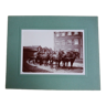Photographie ancienne 1900 carriole chevaux et cocher Chemins de fer de l'Etat