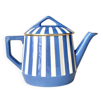 Fox Trott Art Deco teapot in Sarreguemines earthenware from the 1930s