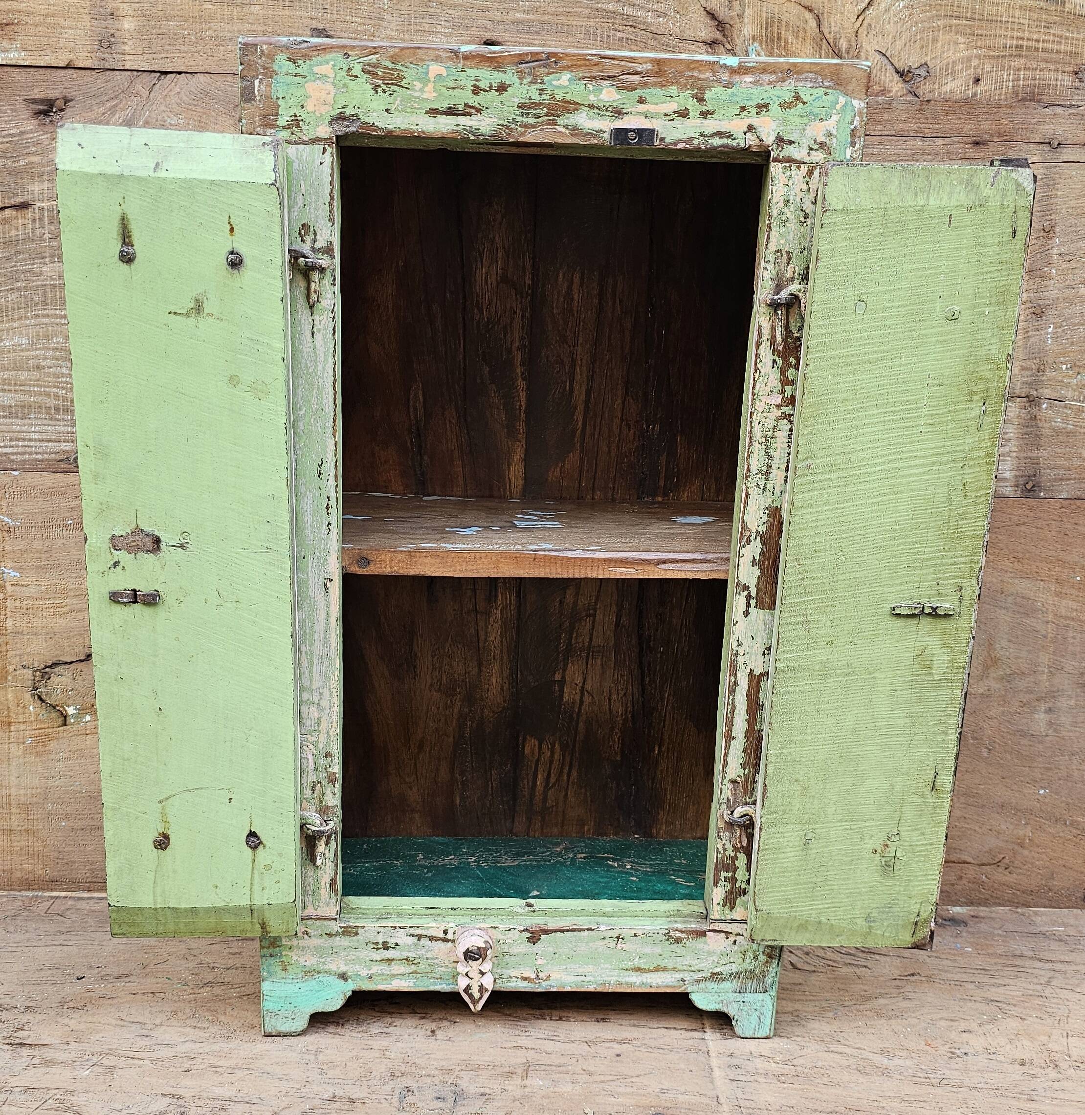Old bedside table - tribal cabinet in Burmese teak
