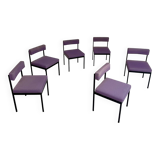 6 anciennes chaises design Dieter Wäckerlin model 101 pour Idealheim 1960