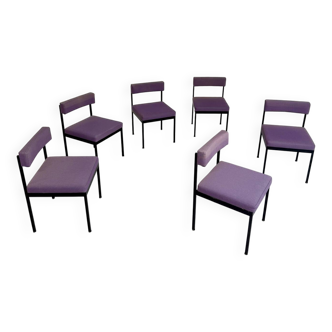 6 anciennes chaises design Dieter Wäckerlin model 101 pour Idealheim 1960