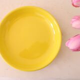 Niderviller round dish, yellow, 1970/80, vintage