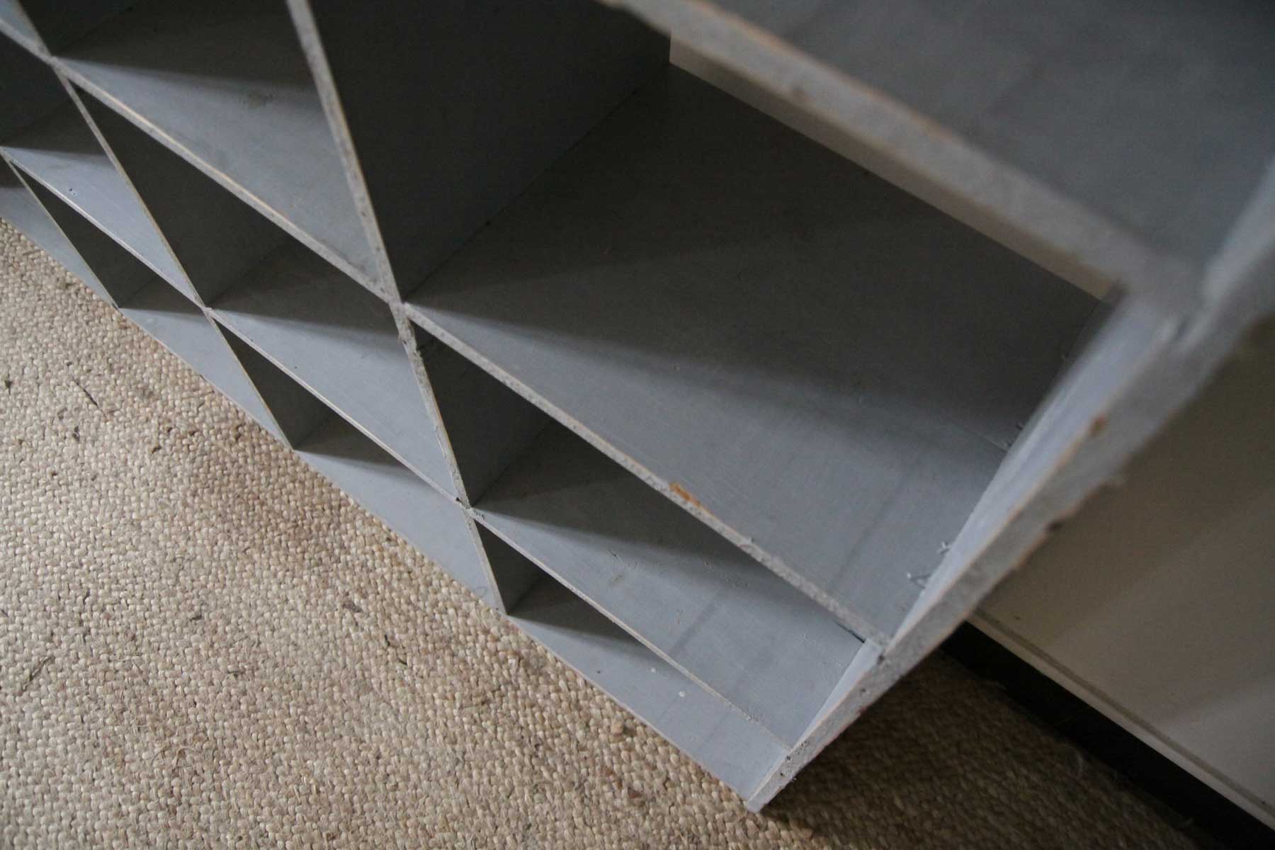 Bookcase locker vintage wooden shelf