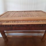 Bamboo and rattan folding chair