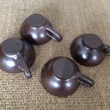 4 sandstone cups