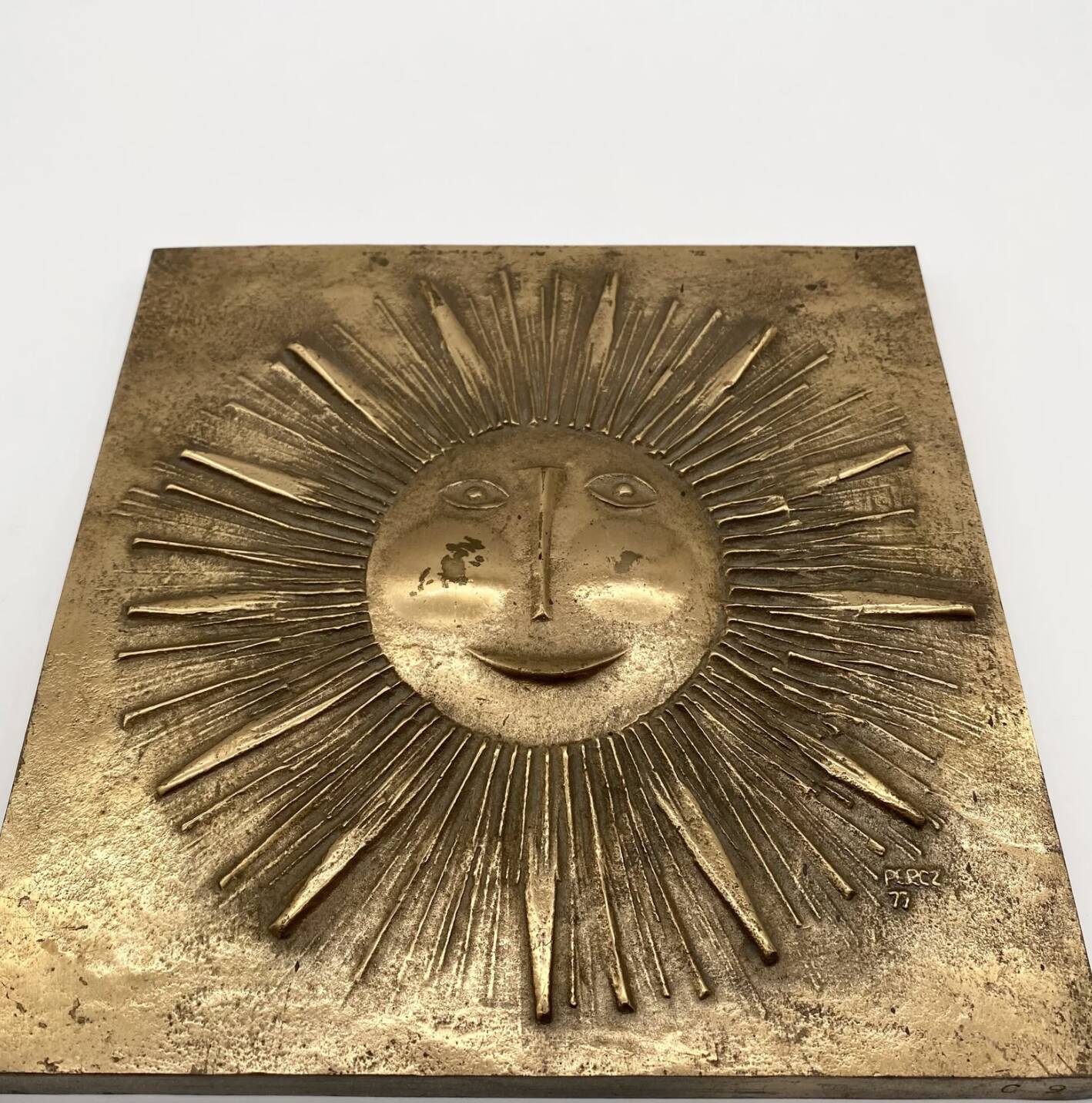 Bronze “Sun” by János Percz, 1977
