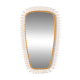 Vintage 50s-60s rear-view mirror, in pierced gold metal.