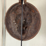 Three cast-iron and terracotta façade decoration lions, around 1880.