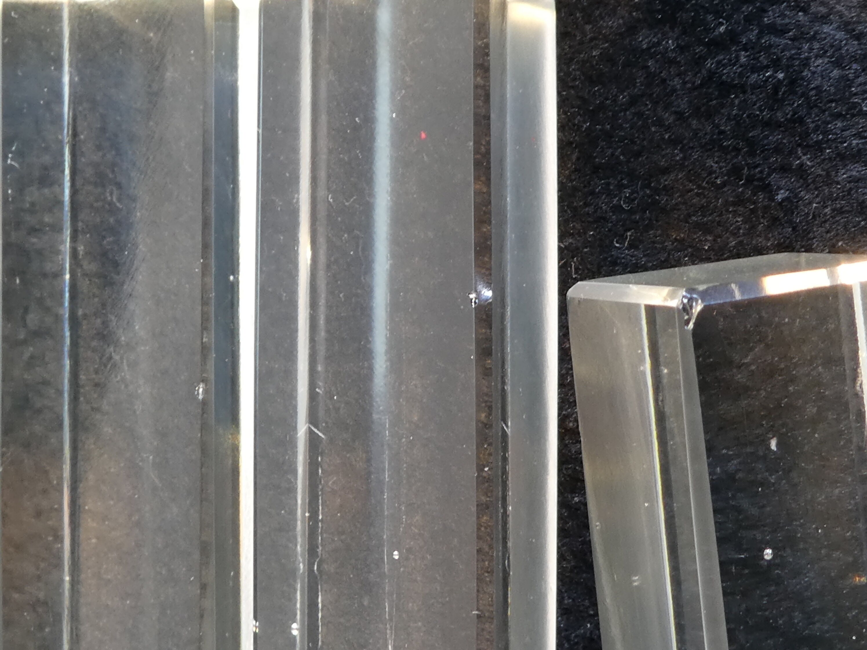 12 Door rectangular vintage glass knives 50s