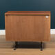 Retro teak 1960s danish chest of drawers on metal legs