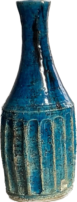 Vase vintage scandinave bleu