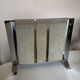 Chrome and suede calfskin magazine rack 1970